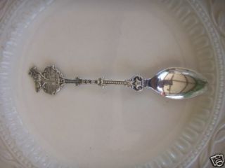 Rare Vintage/antique 4 7/8 " Tourist Souvenir Spoon,  Birth Of A Nation,  Silver