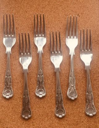 Set Of 6 Vintage Epns Sheffield Silver Plated Forks (bs5577rs) 5 1/2” 14cm Long