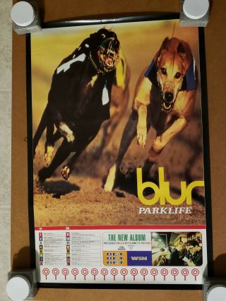 Blur 1994 Parklife Tour Unleashed Album Release Uk Promo Poster Rare