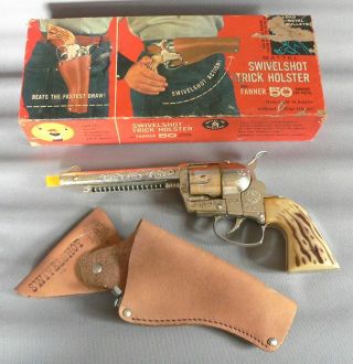 Mattel Fanner 50 Cap Pistol,  Swivelshot Trick Holster From 1958 Rare