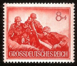 Dr Nazi 3rd Reich Rare Ww2 Wwii Stamp Waffen Ss Stormtroopers With Mg34 Camo War