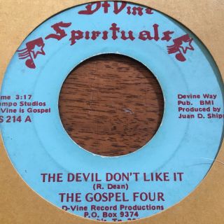 Rare Raw Soul Funk 45 Gospel Four The Devil Don 