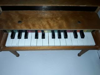 Vintage 1950s JAYMAR Child ' s Upright Wooden Piano 25 Keys Adorable/Rare 2