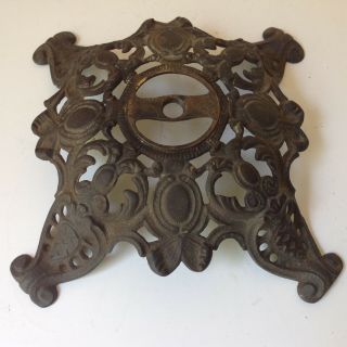Antique Ornate Cast Iron Parlor Gwtw Or Banquet Oil Lamp Base