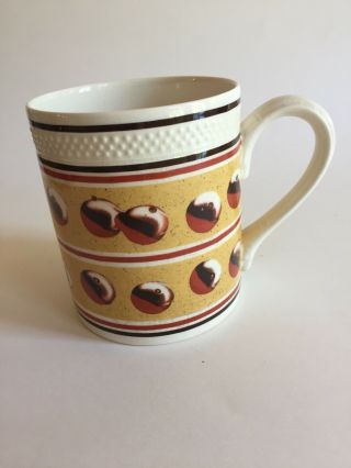 Winthrop & Swann Mochaware 4 " Yellow Mug - Made In England Rare Pattern