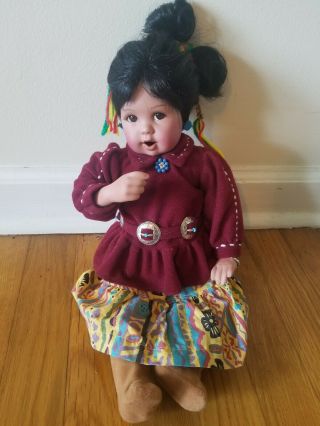 " Gentle Flowers " Native American Doll/gregory Perillo/artaffects/unboxed