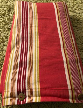 Rare Pottery Barn Red Southwestern Striped King Bed Duvet Comforter Cover Stripe