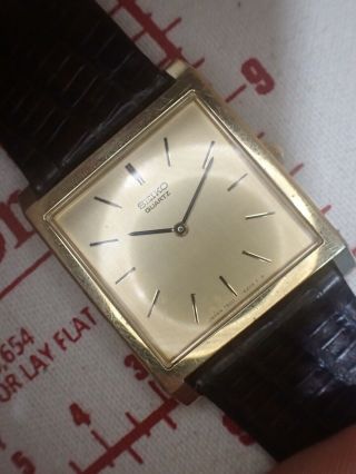 Vintage Mens Gold Tone Seiko Watch Ticks Model 7800 - 5219 66