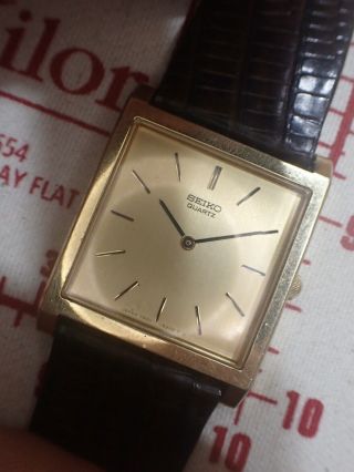 Vintage Mens Gold Tone Seiko Watch Ticks Model 7800 - 5219 66 3