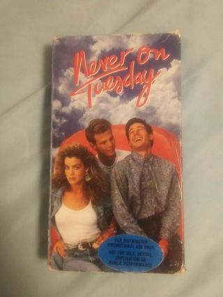 Never On A Tuesday Vhs.  Extremely Rare Nicolas Cage Cameo Film.