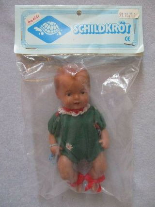 Vintage 6 " Baby Doll Schildkrotturtle Mark,  Hard Plastic,  Germany