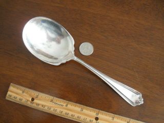 Large Vintage Silver Plated Serving Spoon,  Simeon L.  & George H.  Rogers Co.  Xii