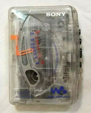 Very Rare Sony Walkman Wm - Fx193fp Am/fm/cassette Clear Plastic " 