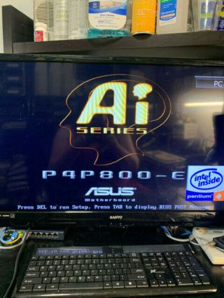 Asus P4P800 - E Deluxe Rev 1.  02,  Pentium 4 3.  2GHz I/O Shield COMBO RARE 2