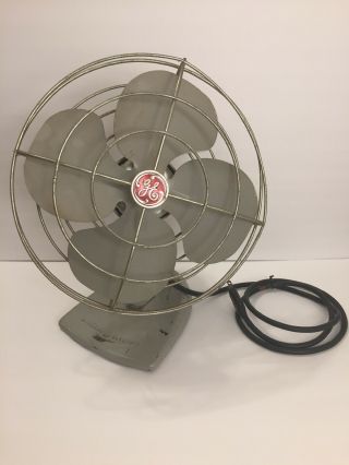 Antique Vintage Ge 2 Speed 12 " Oscillating Fan F11s107 Table Desk Fan Repair