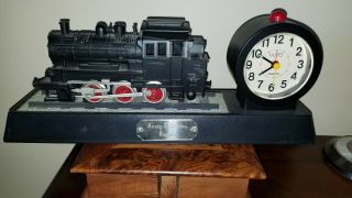 Rare Vintage Mars Battery Operated Train Alarm Clock.  Sounds & Motion