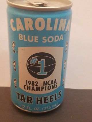 Rare 1982 Michael Jordan North Carolina Tar Heels Champions Blue Soda Can Tab On