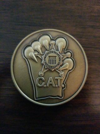 Rare United States Secret Service Cat Counter Assault Team Challenge Coin Bronze
