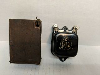 Antique Vintage Ansonia 641 Script Lettering Iron Box Door Bell Or Phone Box Nos