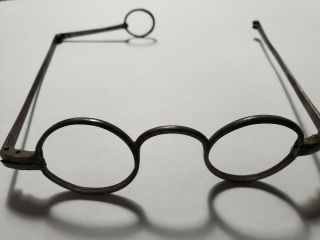 B Revolutionary War 18th Century Forged Iron Round Eyeglasses Spectacles No Res
