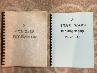 Vintage Star Wars Bibliography (x2) 1980&1987 Sheldon - Spiral Bound - Rare/limited