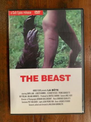 The Beast Aka La Bete Rare Us Dvd Walerian Borowczyk Fantasy Erotica Cult Epics