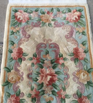 Vintage Chinese Art Deco Thick Pile Rug