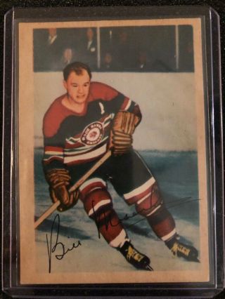 1953 - 54 Parkhurst 80 Bill Mosienko - Chicago Blackhawks - Rare & Vintage