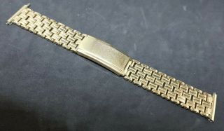 Rare Vintage 18 Mm Monvii Gold Plated Strap Band Bracelet