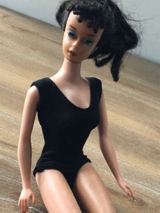 Vintage Barbie 5 Brunette Ponytail Tlc - Restoration Needed Please Help