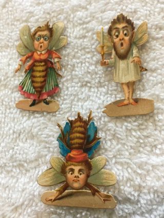 Antique Victorian Victorian Imseco Paper Character Paper Cut Outs Ca 1880’s.
