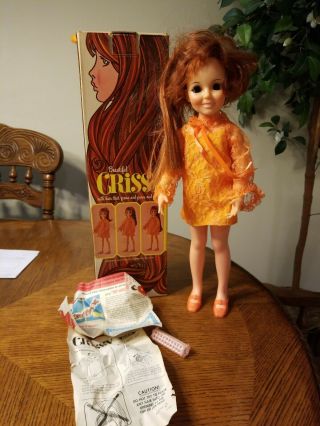 Ideal Vintage Crissy Doll Orange Dress & Shoes Instructions