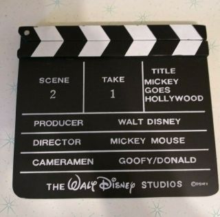 Disney Studios Parks Clap Clapper Board Scene Cut Movie Director Prop - Rare