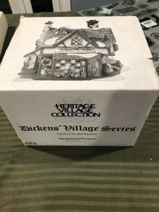 Dept 56 Dickens Heritage Village Quillys Antiques Shop 5848 Retired 1996