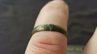 Very Rare Post Medieval Bronze Lovers Ring Towton A Must L132m