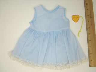 Vintage 60s BLUE NYLON DRESS,  PANTIES Chatty Cathy Doll Size Outfit SHILLMAN TAG 2