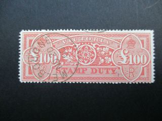 Victoria Stamps: £100 Stamp Duty Cto - Rare (d119)