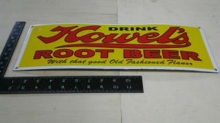 Old Vintage Drink Howels Root Beer Porcelain Metal Sign Rare Soda Pop Fountain