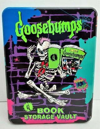 Goosebumps Book Storage Vault Crypt Metal Tin Box 1996 Hershey Reeses Rare Htf