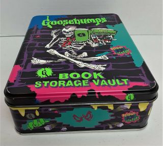 Goosebumps Book Storage Vault Crypt Metal Tin Box 1996 Hershey Reeses RARE HTF 2