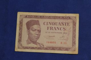 Mali / 50 Francs 1960 P.  1 / Very Rare First Issue - - More Online :)