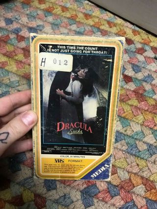 Dracula Sucks Media Horror Sov Slasher Rare Oop Vhs Big Box Slip