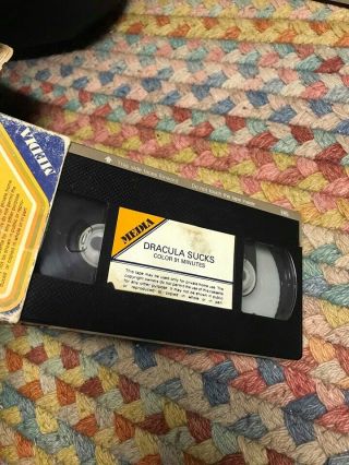 DRACULA SUCKS MEDIA HORROR SOV SLASHER RARE OOP VHS BIG BOX SLIP 3