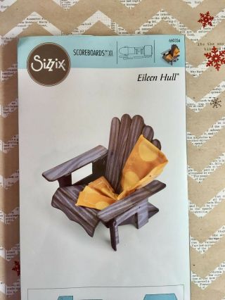 Sizzix Eileen Hull Scoreboard Die: " 3 - D Adirondack Chair "  Retired/rare