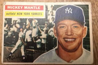 1956 Topps Mickey Mantle 135 Rare $0.  99 Starting Bid