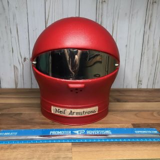Rare Vintage Children’s Red Plastic Toy Space Helmet 1960s 1970s