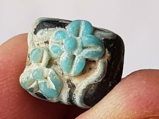 Fantastic Extremely Rare Ancient Phoenician Glass Bead Rare Colours.  3,  5 Gr.  10 Mm