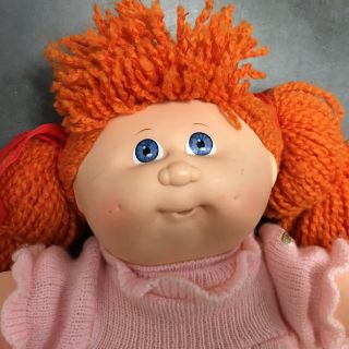 Vintage 1989 Cabbage Patch Kids Girl Doll by Coleco with Red Hair and Blue Eyes 2
