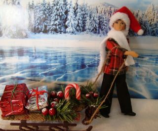 Vintage Topper Dawn Gary Doll Outfit Santa Gary Brings Presents