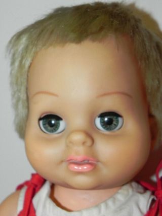 Vintage Canadian Chatty Cathy Baby Rare Green Pinwheel Eyes By Dee & Cee Dolls